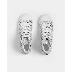 Our White Paisley Bandana Hightop Canvas Shoes are a minimalist sneaker but gives comfort for a day or edgy night look. Their upper part is handcrafted from high quality Polyester Canvas for maximum comfort and performance.Their lace-up closure provides for a snug fit, while their padded collar and soft insoles make them incredibly comfortable to wear! Breathable lining, soft insole Faux leather toe cap Lace-up front Padded collar Printed, cut, and handmade Size & Fit Runs TTS See size chart Mat Comfortable Ankle-high Sneakers, Comfortable Ankle-high Sneakers With Laces, Trendy High-top Sneakers With Flat Heel, Trendy High-top Lace-up Sneakers With Rubber Sole, Trendy High-top Sneakers With Laces, Trendy High-top Sneakers With White Laces And Round Toe, High-top Sneakers With Round Toe And White Sole, High-top Sneakers With White Sole And Round Toe, Comfortable High-top Sneakers With Rubber Sole For Streetwear