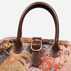 With a nod to the Victorian era, MCW’s freshly combines the classic and elegant design of the traditional carpet bag with a textural and tactile twist.The main body of purse-sized bags is made with thick chenille carpets. The handles and belts are genuine leather with heavy cotton canvas lining. Six bronze stands at the bottom allow the bag to stand stably. Every bag comes with a detachable and adjustable shoulder strap (55 inches) made from the same chenille as the bag and fixed with high-quali Designer Rectangular Satchel With Adjustable Handle, Luxury Rectangular Weekender Bag With Adjustable Strap, Luxury Tapestry Satchel, Daily Use Tapestry Bags With Adjustable Strap, Brown Tapestry Satchel With Adjustable Handle, Tapestry Top Handle Shoulder Bag For Everyday Use, Luxury Tapestry Satchel In Rectangular Shape, Daily Use Tapestry Shoulder Bag With Leather Handles, Everyday Tapestry Top Handle Shoulder Bag