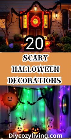 Turn your home into a haunted masterpiece with these 20 spook-tacular Halloween decoration ideas! From creepy lighting to eerie decor, these tips will help you create a spooky and unforgettable Halloween vibe. Creepy Lighting, Eerie Decor, Halloween Decoration Ideas, Paper Bat, Fun Straws, Home Classroom, Haunted House Props, Creepy Halloween Decorations, Witch Diy