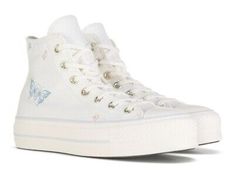 Top Rated NEW Converse Chuck Taylor All Star Lift Platform Tiny Tattoos Womens. NWB Sz 8., Womens Shoes Addison Christmas, White Platforms, Converse Platform, Star Theme, Chuck Taylor All Star Lift, Platform Converse, New Converse, White Converse, New Sneakers