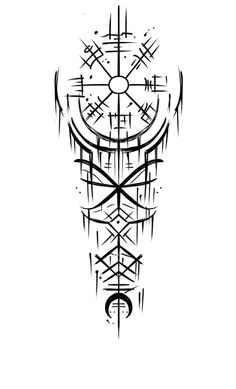 a black and white drawing of a clock with arrows on it's face is shown