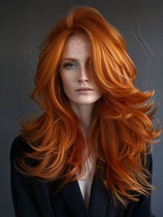 Edgy Hair Color, Beautiful Freckles, Irish Women, Medium Curly Hair Styles, Copper Hair Color, Long Hair Color, Strawberry Blonde Hair, Edgy Hair