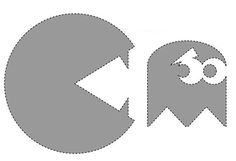 an image of two arrows pointing to each other in the middle of a circular shape