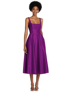 Bridesmaid dresses and formal gowns; plus perfectly color-matched accessories including men's ties. View the collection, locate a retailer. Spring Satin A-line Midi Dress, Spring Satin A-line Dress With Fitted Bodice, Elegant Satin Square Neck Dress For Spring, Elegant Purple Dress With Full Skirt, Spring Prom Midi Dress With Full Skirt, Silk A-line Midi Dress For Bridesmaids, Spring A-line Satin Finish Dress, Sleeveless Satin Finish Midi Dress For Spring, Spring Sleeveless Satin Finish Midi Dress