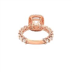 an 18k rose gold diamond ring