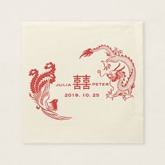 Modern Dragon, Wedding Paper Napkins, Chinese Wedding Invitation, Pattern Package, Chinese Pattern, Graphic Work, Dragon Phoenix, Chinese Tea Ceremony, Personalized Paper Napkins