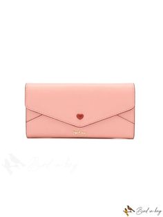 BirdinBag - Chic PU Flap Wallet with Heart Decor Rectangular Bags With Card Slots For Valentine's Day, Pink Wallets With Card Slots For Valentine's Day, Pink Heart-shaped Wallets For Gifts, Rectangular Wallets For Daily Use On Valentine's Day, Pink Heart-shaped Wallet For Gift, Pink Heart-shaped Wallets For Valentine's Day, Heart-shaped Pink Wallet As Gift, Trendy Wallets For Valentine's Day Gift, Trendy Wallets As Valentine's Day Gifts