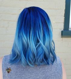 Bright Blue Hair, Pulp Riot Hair Color, Funky Hair, Blue Ombre Hair, Pulp Riot Hair, Colourful Hair, Hair Dyes, Pulp Riot, Awesome Hair