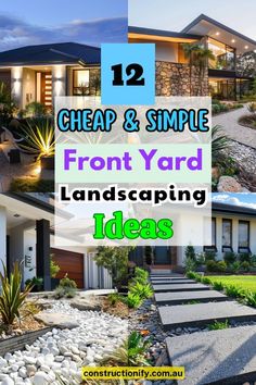 the front yard landscaping ideas with text overlay