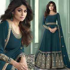 #tradionalwear #dresses #ethnicwear #fashion #indianwedding #onlineshopping #lovedesigner #partywear #indianclothing #fashionblogger #inddusworld #designer #bridalfashionweek #handloom #weddingdress #bhfyp Indian Anarkali Suits, Anarkali Party Wear, Party Wear Anarkali, Bollywood Suits, Maxi Skirt Pattern, Suits Usa, Indian Dresses Online