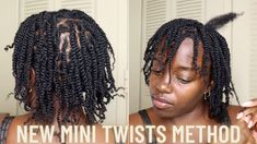 New Mini Twists Method for juicy stretched twists | Natural Hair Twists Natural Hair, Mini Twists, My Hair, Natural Hair, Natural Hair Styles, Hair Care, Braids, Twist, Skin Care