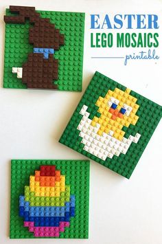 the lego mosaics are made to look like animals