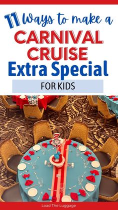 11 Ways to make a Carnival Cruise extra special for kids.  The image is a table set up for the Green eggs and ham breakfast. Birthday On A Cruise Ship Ideas, Cruise Surprise Ideas For Kids, Surprise Cruise Reveal Ideas For Kids, Carnival Cruise With Kids, Countdown For Kids, Carnival Cruise Tips, Cruise Rooms, Carnival Sunshine