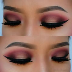 Dusky Pink Eye Makeup, Pink And Brown Smokey Eye, Burgundy Eye Shadow, Natural Plum Eye Makeup, Burgundy 15 Makeup, Mauve And Brown Outfit, Eye Makeup With Hot Pink Dress, Smokey Rose Eye Makeup, Eye Makeup To Go With Pink Dress