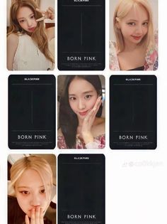 Sticker Blackpink, Photo Cards, Black Pink