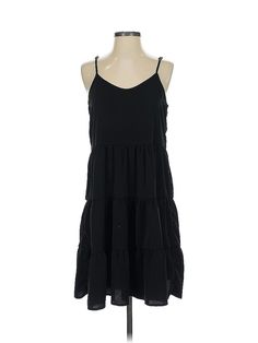 Beachsissi Casual Dress Size: Small Black Dresses - used. No Fabric Content, DropWaist, Scoop Neck, Solid, Short, Sleeveless | Beachsissi Casual Dress - DropWaist: Black Solid Dresses - Used - Size Small Small Black Dress, Black Casual Dress, Black Dresses Casual, Black Dresses, Solid Dress, Black Solid, Drop Waist, Black Casual, Casual Dresses For Women