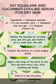 Homemade Makeup Remover, Mother Tattoos For Children, Homemade Skincare, Diy Serum, Diy Masks, Serum For Dry Skin, Homemade Makeup, Dry Skin Care Routine, Squalane Oil