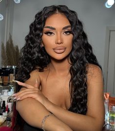 Full Glam Hair, Makeup Model Photo Shoots, Arab Makeup Looks, Bday Makeup Ideas, Forgiveness Challenge, Full Glam Wedding Makeup, Types Of Makeup Styles, Birthday Makeup Looks, Natural Prom Makeup