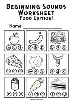 Get your free beginning sounds worksheets here - with pictures and prompts to stimulate early phonics reading skills. They're free to print pdfs, perfect for Pre-K and Kindergarten writing and early literacy learning! Kindergarten Free Printables, Free Kindergarten Printables, Beginning Sounds Worksheets, Fry Sight Words, Coloring Pages Winter, Sound Words, Phonics Reading, Beginning Sounds, Spoken Words