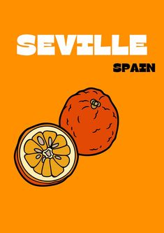 an orange is shown with the word sevelle spaen