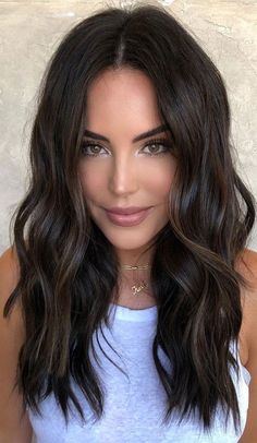 Mocha Hair, Haircuts Medium, Dark Brunette Hair, Brown Hair Inspo, Hair Color Dark, Human Hair Wig