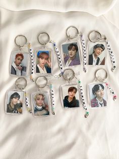 Hey STAY! Handmade beaded keychains with photos for STRAY KIDS. Each beaded keychain was made with colors to match the photo! ☺️ Please let me know if you'd like other colors for the beads or something else custom and I will do my best to work with you! These are all handmade so there could be imperfections but I will try my best to make the best of quality for you! *Shipping: Please keep in mind that the Etsy estimated delivery dates are not usually correct. These are ESTIMATED dates. I ship ou Making A Keychain, Cute Craft Ideas Aesthetic, Diy Cute Keychains, Kpop Beads Keychain, Straykids Keychain, Stray Kids Diy Crafts, Stray Kids Gift Ideas, Skz Diy Ideas, Stray Kids Bracelet Ideas