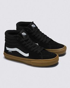 Vans Sk8 Hi Pro, Vans Collection, Long Skate, Vans Store, Vans Skate, Van Doren, Skate Shoe, Black Gums, Custom Vans