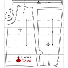 the front and back view of a sewing pattern for a women's skirt, with measurements