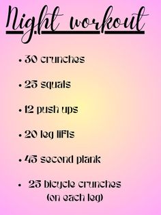 a pink poster with the words light workout on it