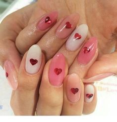 Easy DIY Valentines Nail Designs for Short Nails Party Wowzy Lavish Nails, Word Graphics, Heart Nail Designs, Heart Nail, Nail Designs Valentines, Nail Swag, Minimalist Nails, Heart Nails, Dream Nails