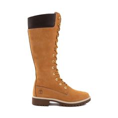 Womens Timberland 14" Premium Waterproof Boot - Wheat Timberland Women, Timberland Waterproof, Waterproof Leather Boots, Rugged Style, Wide Calf Boots, Timberlands Women, Wide Calf, Dream Shoes, Shoe Size Chart