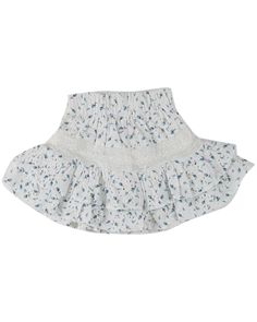 Tiny blue floral skort Cute Cotton Ruffled Skort, Solid Ruffled Mini Skort, Blue Flowy Short Skort, Floral Print Mini Skort, Blue Floral Print Mini Skort, Ruffle Shorts, Floral, Blue