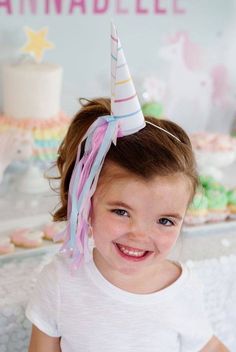 Unicorn Party Hats, Unicorn Party Food, Rainbow Unicorn Party, Diy Unicorn, Party Projects, Summer Crafts For Kids, Pony Party, Project Nursery, Unicorn Cake