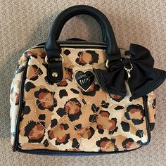 Brand New, Never Been Used! Cute Leopard Print. Long Strap Included. Cute Brown Bags For Daily Use, Cute Brown Bag For Daily Use, Cute Brown Everyday Shoulder Bag, Cute Brown Bag With Adjustable Strap, Cute Brown Tote Bag, Cute Brown Crossbody Shoulder Bag, Betsey Johnson Bags, Louis Vuitton Speedy Bag, Betsey Johnson