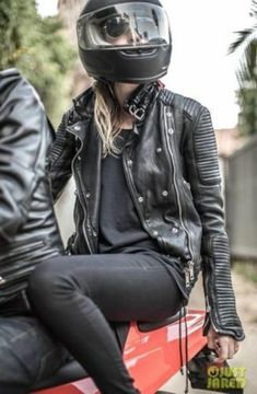 Elevate your outerwear collection with this women's slim-fit black biker-style jacket, expertly crafted from lightweight sheep leather. This jacket combines edgy style with a flattering silhouette, hugging your curves while providing the freedom to move. The soft, supple leather offers a luxurious feel, ensuring comfort without sacrificing style. Featuring classic biker details such as zippered pockets, an asymmetrical front closure, and subtle stitching accents, this jacket brings a modern twist to a timeless design. The sleek black finish makes it a versatile staple, easily pairing with everything from distressed jeans to flowy dresses. Perfect for layering or making a statement on its own, this lightweight jacket is ideal for transitional weather. Embrace your inner rebel and enhance yo Leather Motorcycle Jacket Outfit, Motorcycle Jacket Outfit, Fitted Biker Jacket, Handmade Jacket, Black Motorcycle Jacket, Womens Fashions, Leather Coats, Jackets Black, Racer Jacket