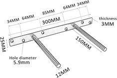 the diagram shows how to measure an object with different heights and widths for each piece