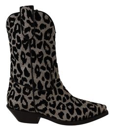 DOLCE & GABBANA Gorgeous brand new with tags, 100% Authentic Dolce & Gabbana Boots. Model: Cowboy mid calf boots Color: Black and gray leopard pattern Material: 10% PA, Cowboy Boots Women, Cow Boy, Dolce E Gabbana, Black Leopard, Leopard Pattern, Guess Jeans, Mid Calf Boots, Classic Leather, Boots Shoes