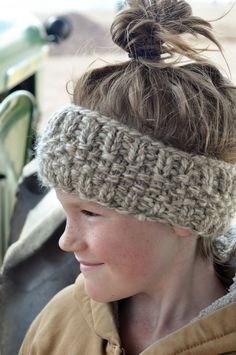 "This listing is for a hand knit headband to keep your little ones ears warm this winter. These headbands are great for kids who like to wear their hair up in a ponytail or a bun. Personally I wear them all the time out feeding my livestock in the crispy, early mornings and I love them!  Model has a 21\" head Made from super soft 76% Acrylic 20% Alpaca & 4% Rayon" Head Warmers, Hand Knit Headband, Knit Headband, Early Mornings, Ear Warmer Headband, Winter Headbands, Ear Warmer, Knitting For Kids, Skull Cap Beanie