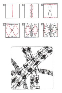 the instructions for how to draw an abstract cross