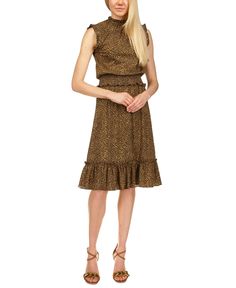 Michael Kors Smocked Waist Cheetah Print Dress Cheetah Print Dress, Sleeveless Sheath Dress, Waist Dress, Shop Home, Cheetah Print, Dresses Xs, Sheath Dress, Dresses Online, Apparel Accessories