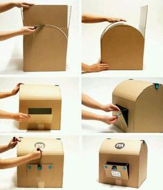 the instructions for making a cardboard box