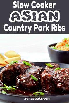 Soy Garlic Sauce, Country Pork Ribs, Slow Cooker Asian, Crockpot Ribs, Pork Rib Recipes, Dutch Oven Cooking, Recipes For Two, Healthy Slow Cooker, Chicken Slow Cooker Recipes