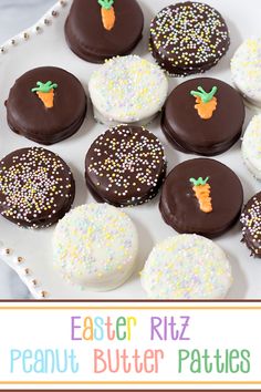 A flatlay of Easter Ritz Peanut Butter Patties. Peanut Butter Patties, Candy Wafers, Melted White Chocolate, Dark Chocolate Candy, White Chocolate Candy, Chocolate Melting Wafers, Spring Baking, Easter Desserts, Peanut Butter Sandwich