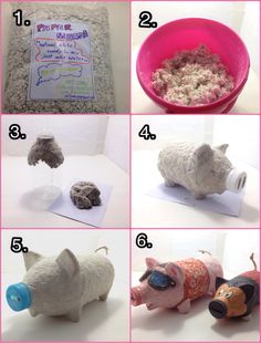 the instructions for how to make stuffed animals out of rice krispy kreme