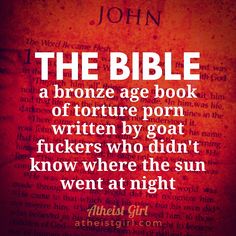 an old book with the bible written in white on it, and red text that reads,