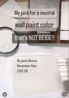 Benjamin Moore November Rain, November Rain Benjamin Moore, 2023 Benjamin Moore, Benjamin Moore Swiss Coffee, Neutral Wall Paint, Cottage Paint Colors, Exterior Paint Color Schemes, Swiss Coffee, November Rain