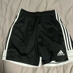 New Never Worn Black Athletic Shorts With Three Stripes, Black Striped Athletic Shorts, Adidas Black Athletic Shorts With Built-in Shorts, Adidas Black Shorts With Built-in Shorts, Adidas Black 2-in-1 Shorts, Adidas Black Shorts, Adidas Gym Shorts, Gym Shorts Men, Classic Adidas