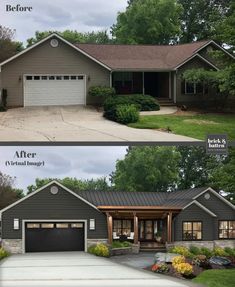 before and after pictures of a house in the suburbs