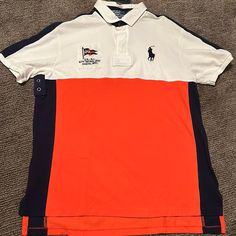 Nwt Size Xl Polo Shirt Colors, White Polo Shirt, White Polo, Ralph Lauren Shirt, Polo By Ralph Lauren, Shirt Color, Blue Orange, Men's Polo, Polo Ralph