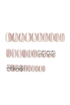 Press on Nails Short Fake Nails Square Rhinestones Glue on Nails Cat Eye Acrylic Nails Nude Artificial Nails Glossy Stick on Nails for Women and Girls 24Pcs Acrylic Nails Nude, Nails Glossy, Short Fake Nails, Nails Nude, Nails Square